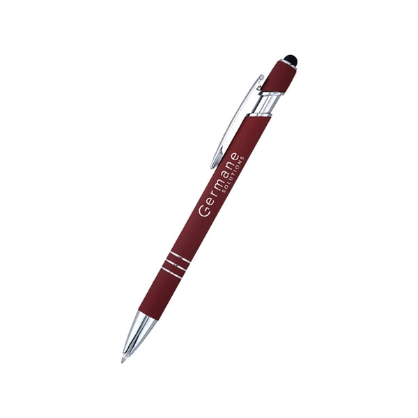 Rubberized Metal Pen with Stylus