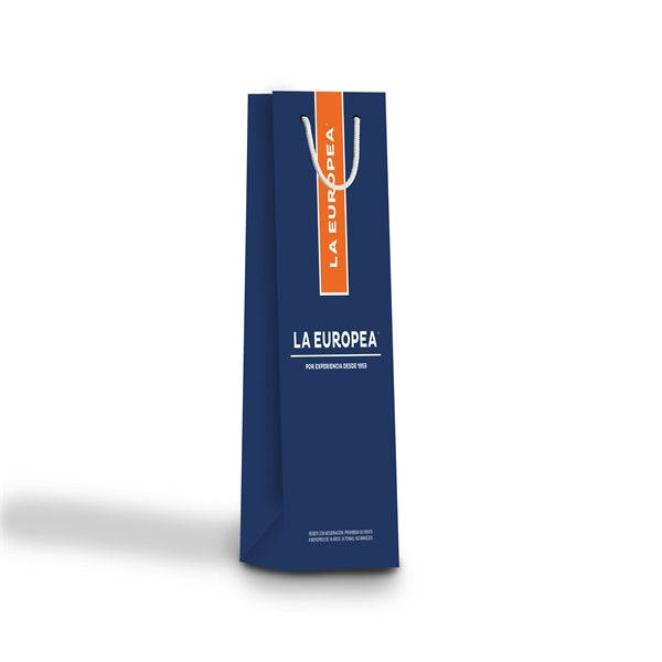 Full Color Laminated Eurotote Bottle Bag 16.5" H x 5.5" W