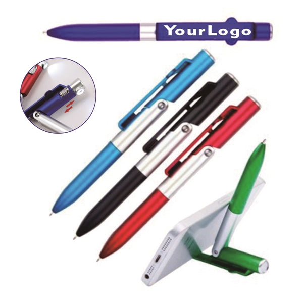 4-in1 Phone Stand LED Flashlight Stylus Pen