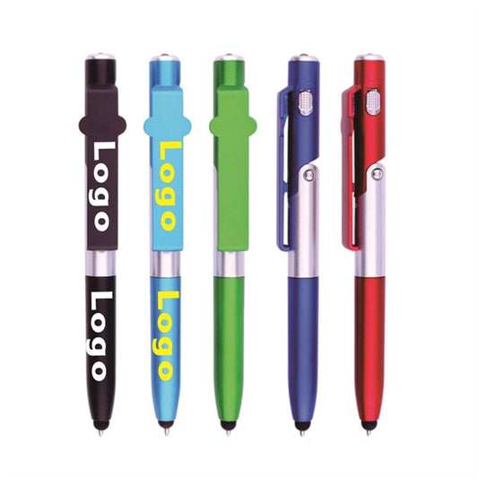 4-in1 Phone Stand LED Flashlight Stylus Pen
