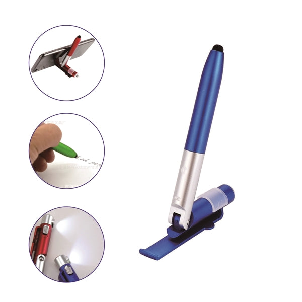 4-in1 Phone Stand LED Flashlight Stylus Pen