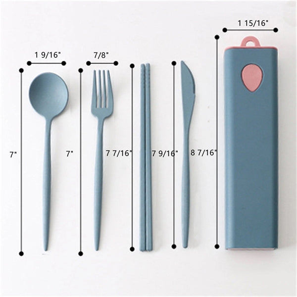 Portable Wheat Straw Cutlery Set