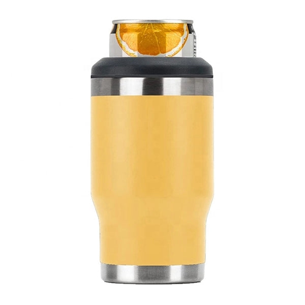 14 Oz Double Walled Vacuum Stainless Steel Bottle Can Cooler
