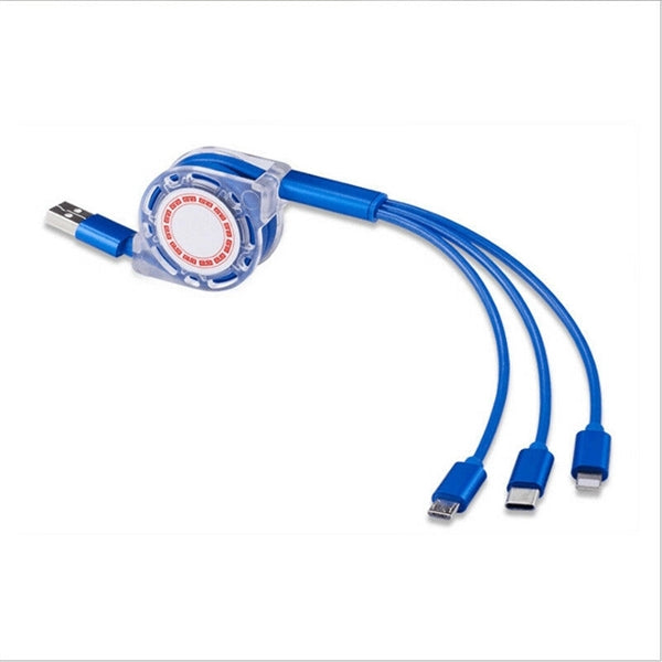 3 in 1 Multi USB Retracrable Charger Cable