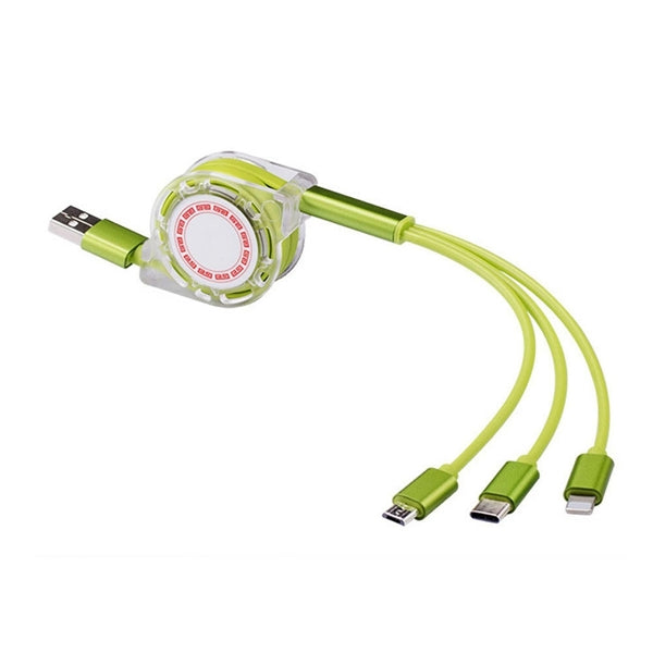 3 in 1 Multi USB Retracrable Charger Cable