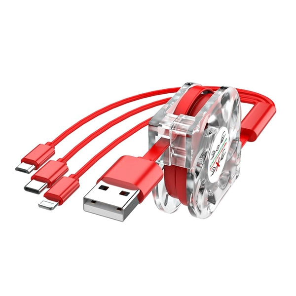 3 in 1 Multi USB Retracrable Charger Cable