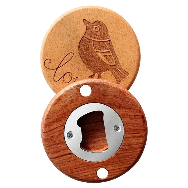 Wooden Bottle Opener Fridge Magnet