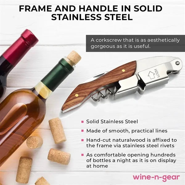 Stainless Steel Redwood Corkscrew