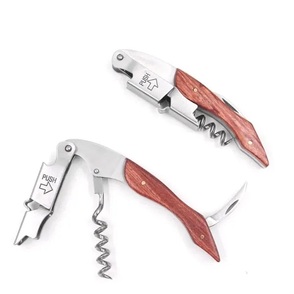 Wood Stainless Steel Wine Opener