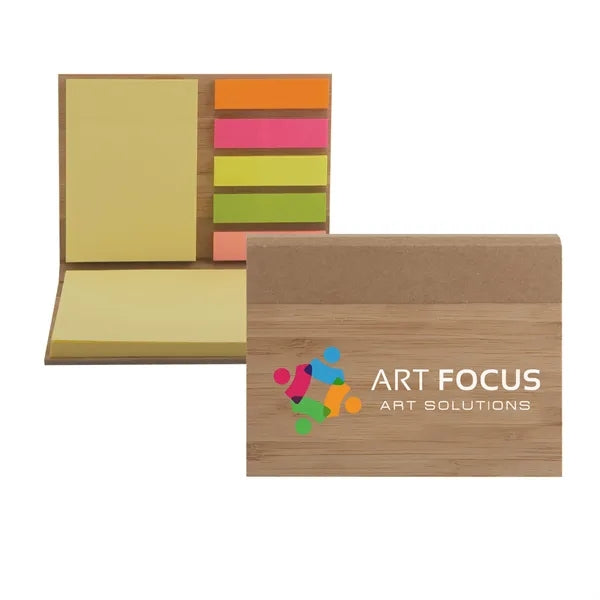 Eco-friendly Bamboo Covered Sticky Note Pad