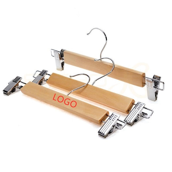 Wooden Hangers With Clips