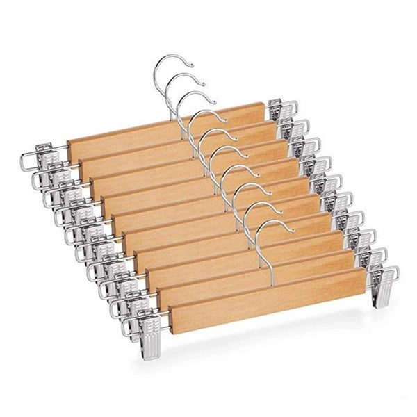 Wooden Hangers With Clips