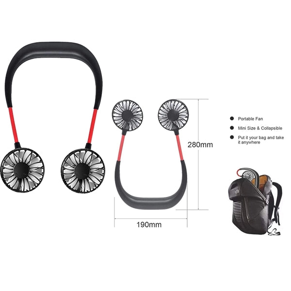 USB Rechargeable Neck Hanging Fan