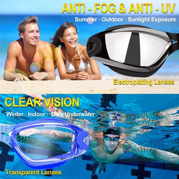 Youth Adult Anti Fog Swim Goggles with Free Protection Case