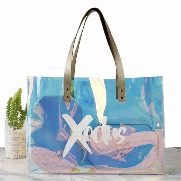 Holographic Iridescent PVC Beach Bag