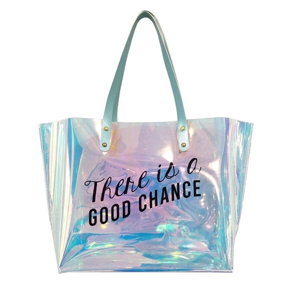 Holographic Iridescent PVC Beach Bag