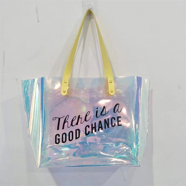 Holographic Iridescent PVC Beach Bag
