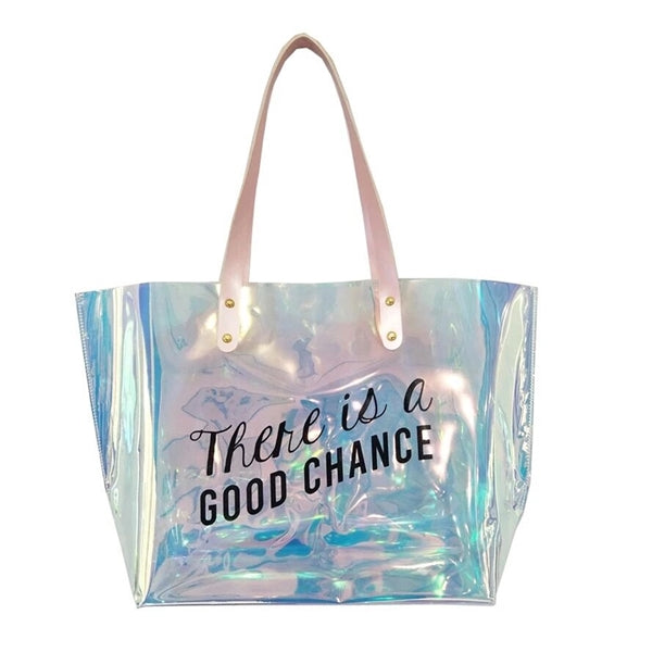Holographic Iridescent PVC Beach Bag