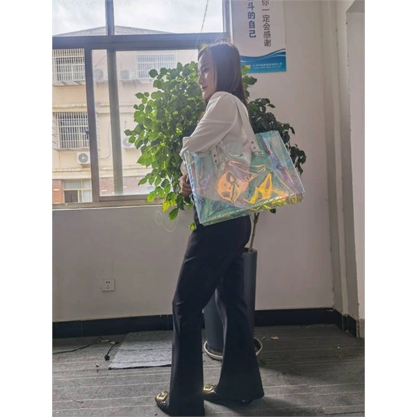 Holographic Iridescent PVC Beach Bag