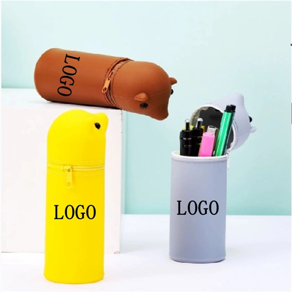 Silicone Round Pen Holder With Custom Logo