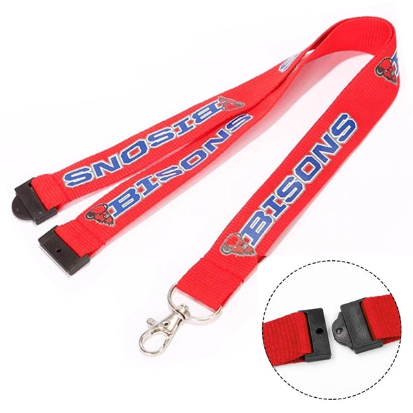 3/4" Polyester Lanyards with Safety Breakaway Badge Holder
