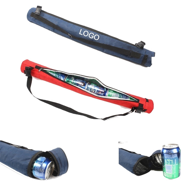 6 Can Insulated Tube Cooler Sleeve with Shoulder Strap