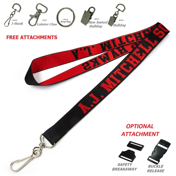 5/8" Woven Lanyard w/ Custom Logo