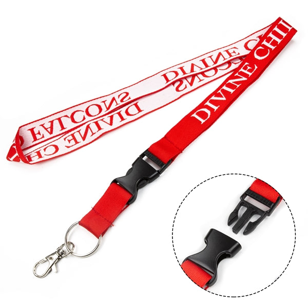 1" Woven Lanyards with Detachable Buckle Release
