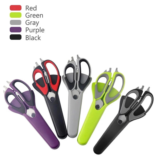 Multi Functional Kitchen Shears Fridge Scissors With Sleeve