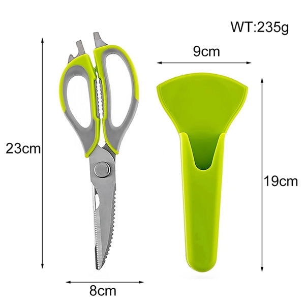 Multi Functional Kitchen Shears Fridge Scissors With Sleeve