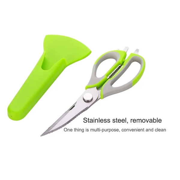 Multi Functional Kitchen Shears Fridge Scissors With Sleeve