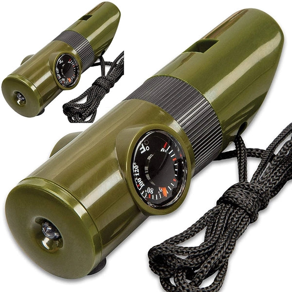 Outdoor 7 In 1 Multi-function Survival Whistle