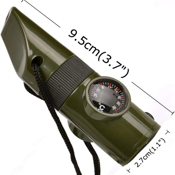 Outdoor 7 In 1 Multi-function Survival Whistle