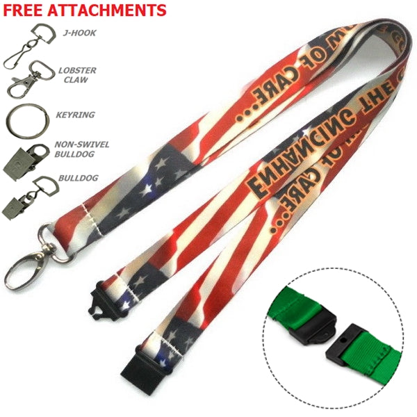 1/2 Dye-Sublimation Lanyard w/ Safety Breakaway