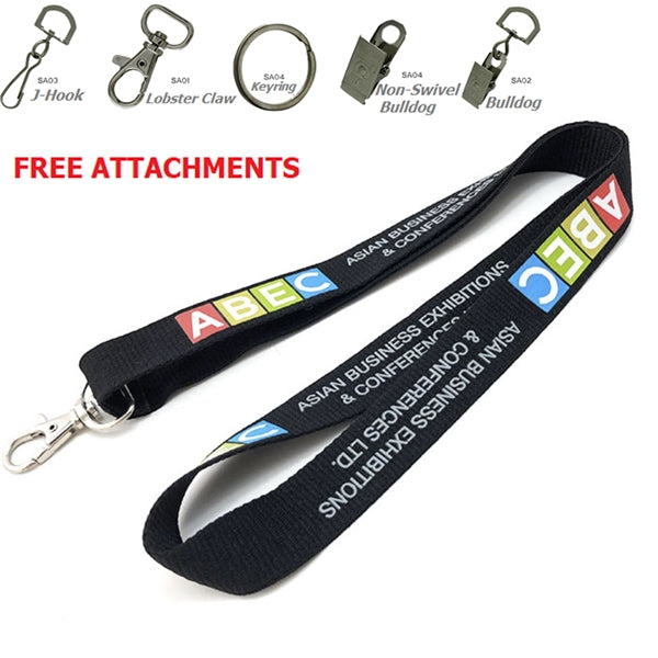 5/8" (15mm) Polyester Dye Sublimated Lanyard School ID Badge