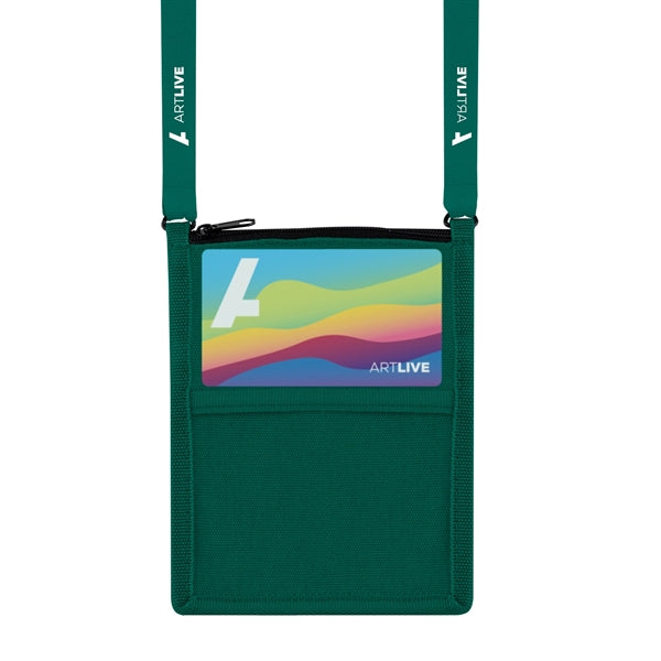 Billboard Neck Wallet, Full-Color Front & 1-Color Lanyard