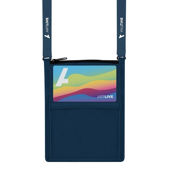 Billboard Neck Wallet, Full-Color Front & 1-Color Lanyard