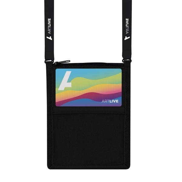 Billboard Neck Wallet, Full-Color Front & 1-Color Lanyard