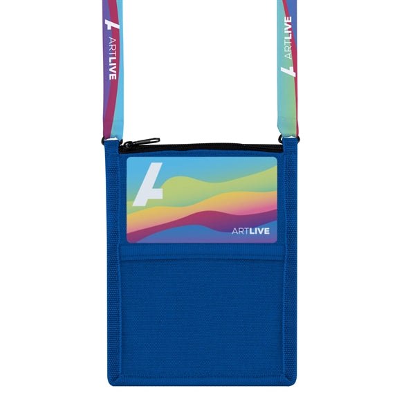 Billboard Neck Wallet, Full-Color Front Imprint & Lanyard
