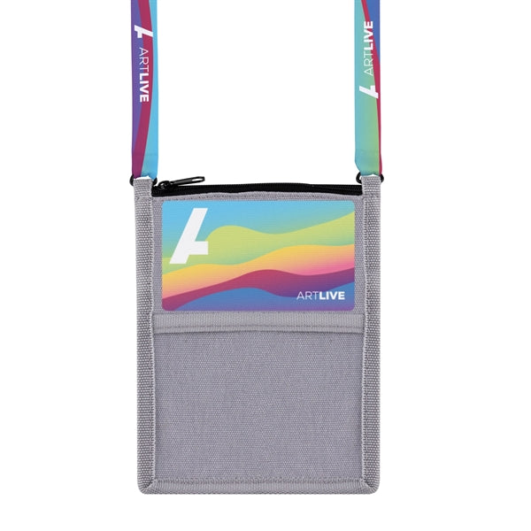 Billboard Neck Wallet, Full-Color Front Imprint & Lanyard