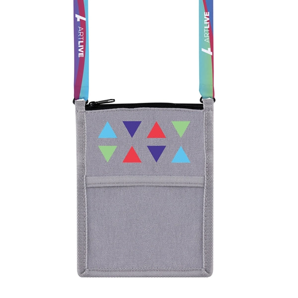 Billboard Neck Wallet, Full-Color Front Imprint & Lanyard