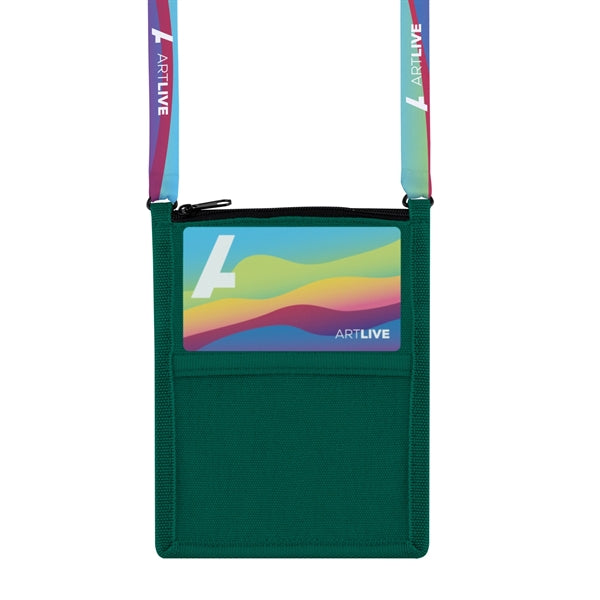 Billboard Neck Wallet, Full-Color Front Imprint & Lanyard