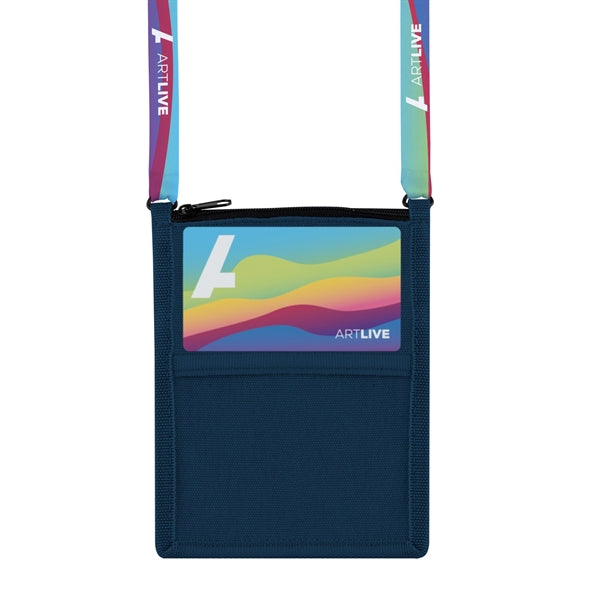 Billboard Neck Wallet, Full-Color Front Imprint & Lanyard