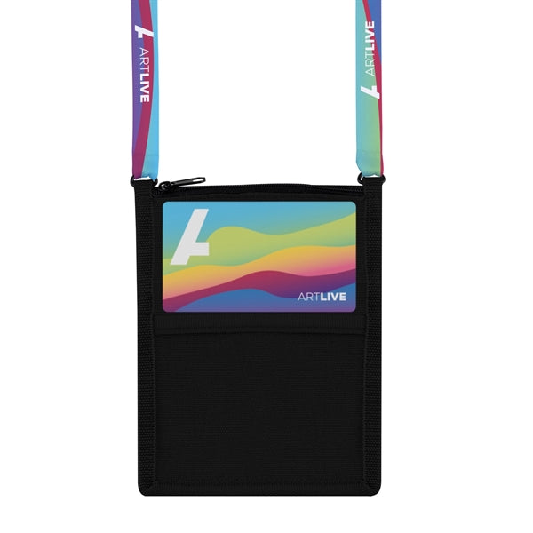 Billboard Neck Wallet, Full-Color Front Imprint & Lanyard