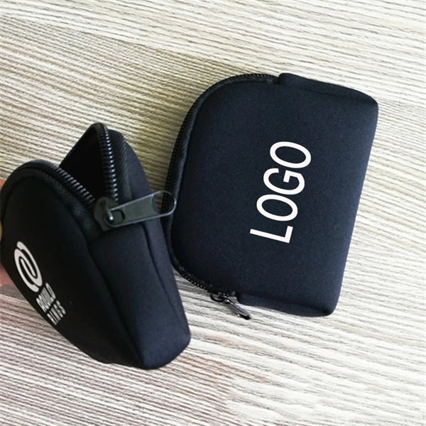 Neoprene Zip Pocket Pen Case Coin Bag