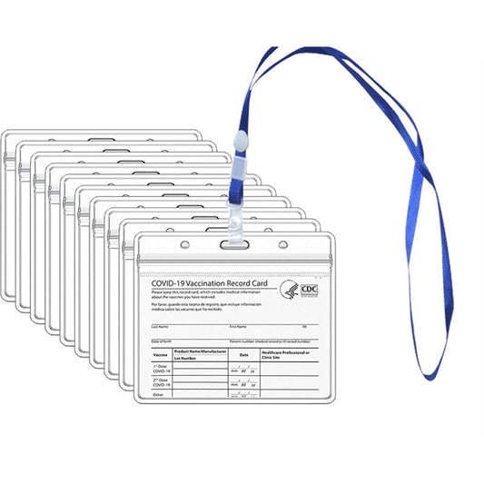 Vaccination Card Protector With Lanyard