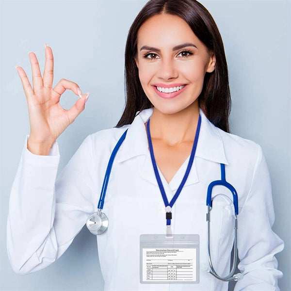 Vaccination Card Protector With Lanyard