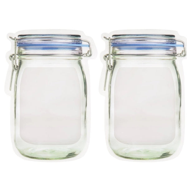 Stand up Mason Jar Style Zipper Bottle