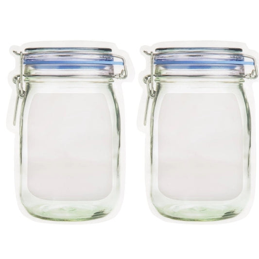 Stand up Mason Jar Style Zipper Bottle