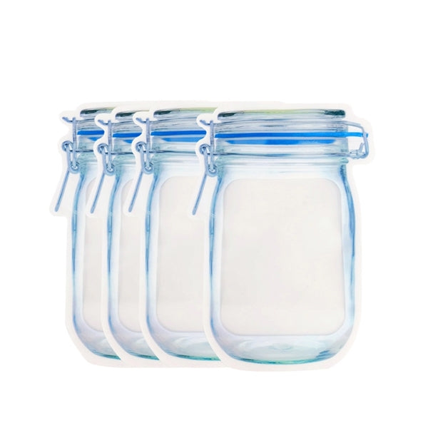 Stand up Mason Jar Style Zipper Bottle